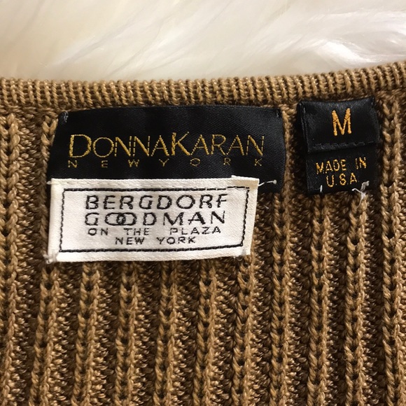 Vintage Donna Karan cowl neck chunky knit sweater